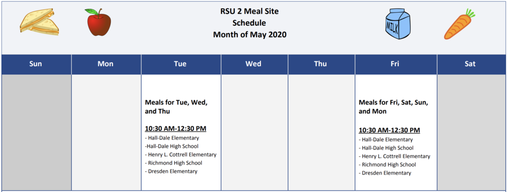Current Meal Service Schedule to Continue Unchanged